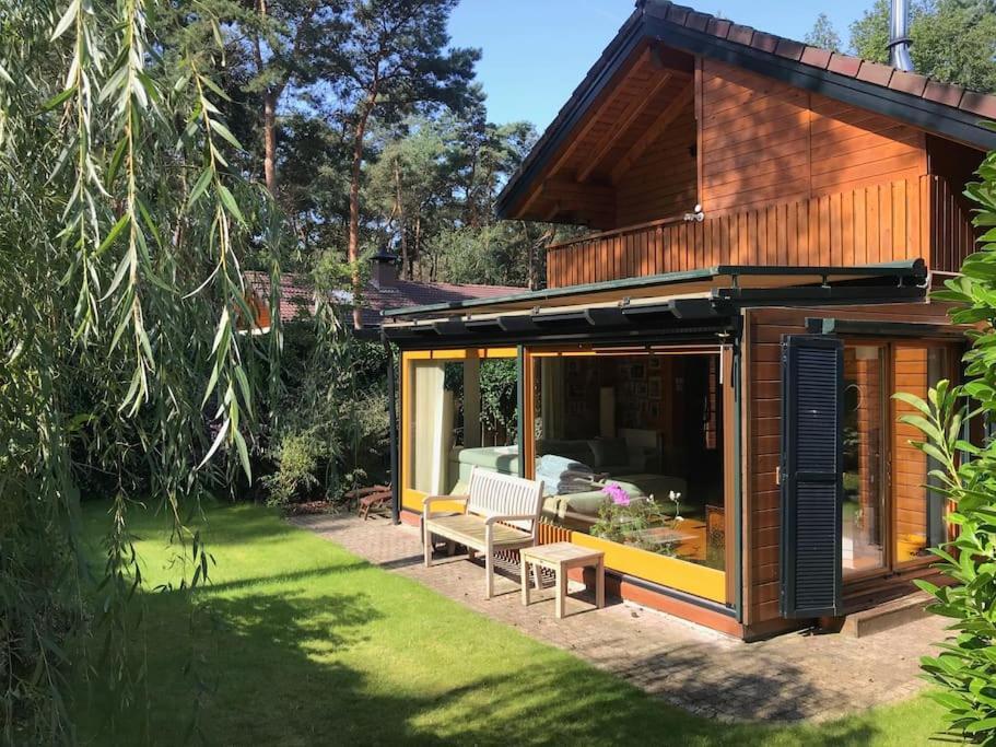 Houten Chalet/Bungalow In Het Bos, Sauna, Jacuzzi Meijel Экстерьер фото